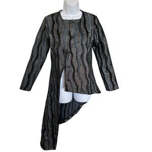 Blanc et Noir Asymmetrical Metallic Jacket - Size S